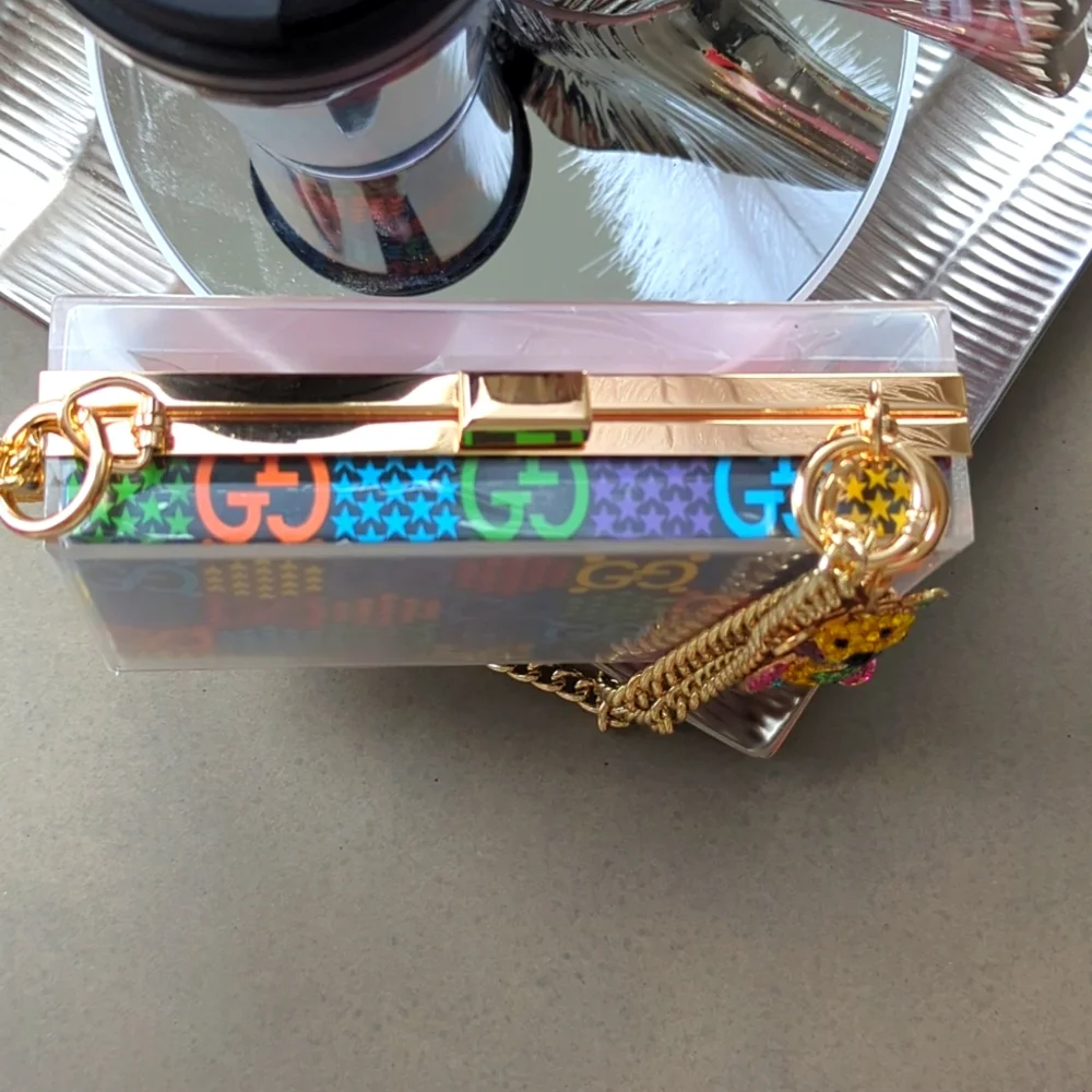 Upcycled Gucci Psychedelic Rainbow 🌈 Paper Shopping Bag Novelty Clutch